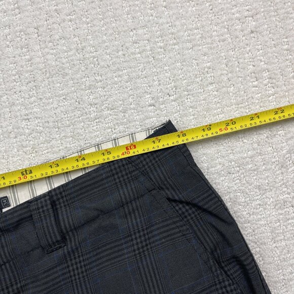 Oneill Board Shorts Mens 34 Grey / Blue Plaid Relaxed Skater Cargo Beach - Picture 6 of 12